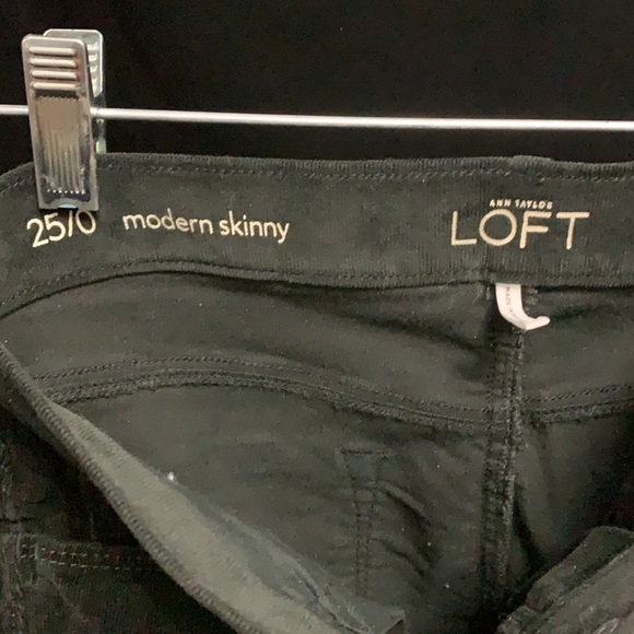 Loft | Black corduroy modern skinny pants - Picture 5 of 6